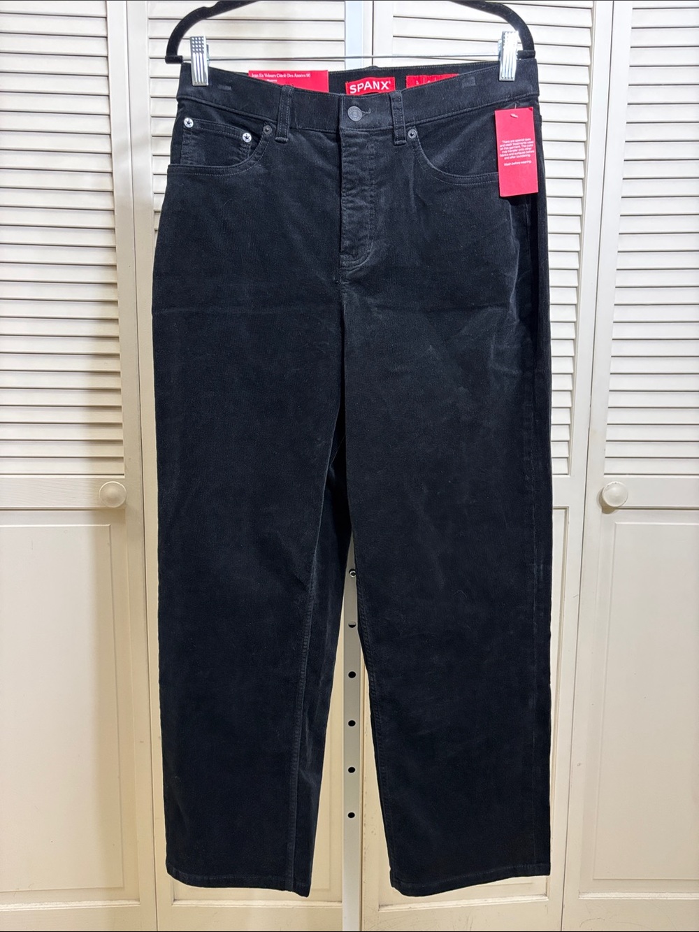 NWT SPANX SPANXshape Authentic 360 Corduroy 90's Straight Leg Jeans Large Petite